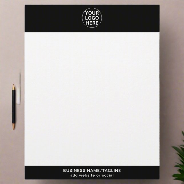 Black & White Business Logo Promotional Branded  Letterhead (Creator Uploaded)