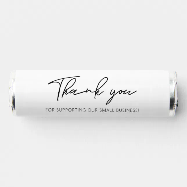 Black & White Business Logo Thank you Breath Mints Zazzle