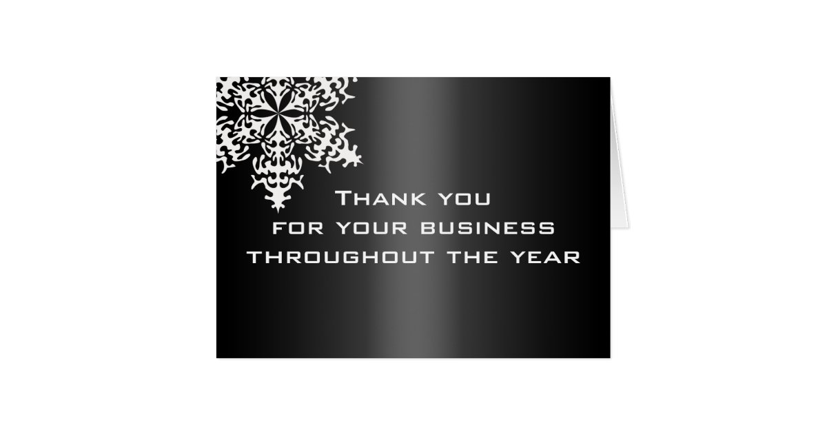 Black Amp White Business Thank You Note Card Zazzle Com