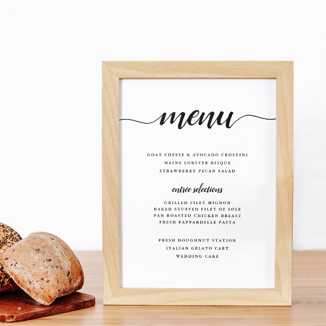 Black & White Calligraphy | Custom Menu Sign (Creator Uploaded)