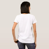 Black White Calligraphy Minimalist Bridal Shower T-Shirt (Back Full)