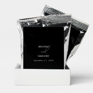Black & White Calligraphy Signature Script Wedding Coffee Drink Mix