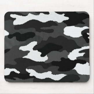 Black & White Camo Mouse Pad