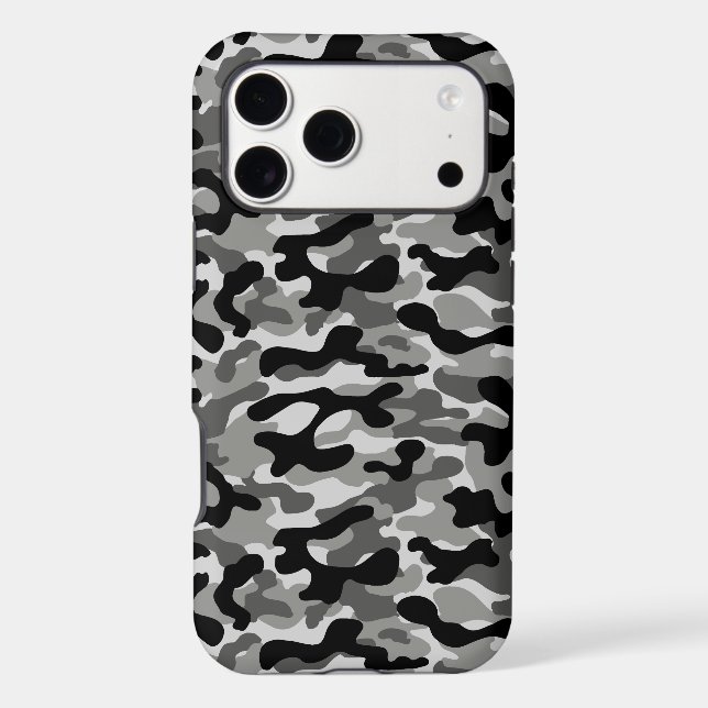 Black White Camouflage  Case-Mate iPhone Case (Back)