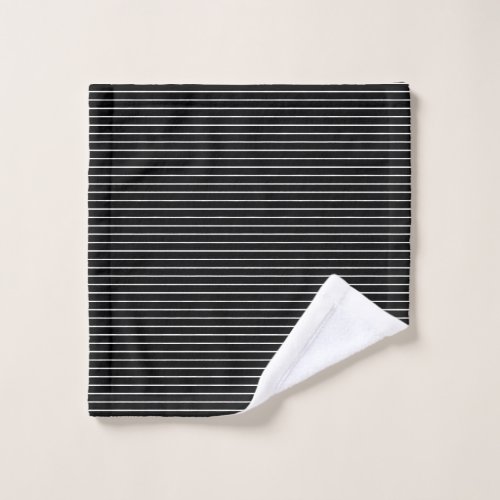 Black White Camouflage Stripes Patterns Elegant Wash Cloth