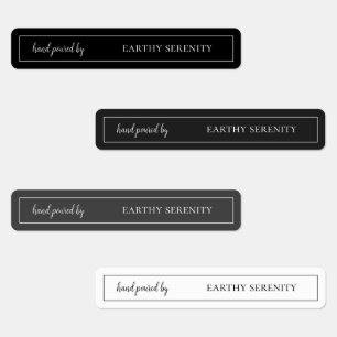 Black & White Candle Tamper-proof Seal Labels