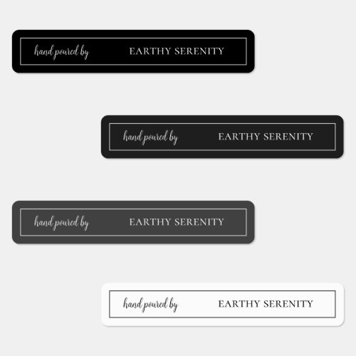 Black  White Candle Tamper_proof Seal Labels