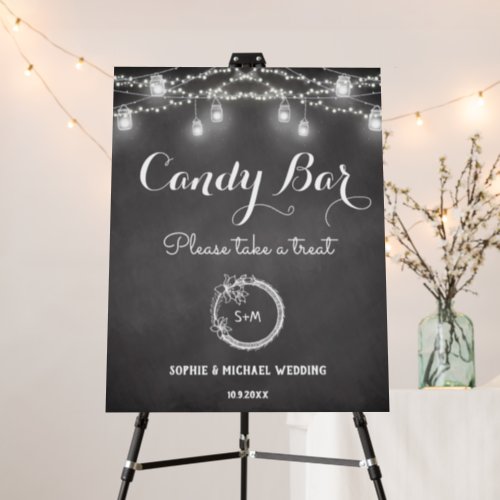 Black White Candy Bar Wedding   Foam Board