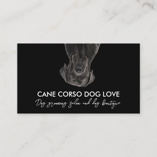 Black White Cane Corso Dog Business Card