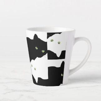 Black & White Cat Latte Mug