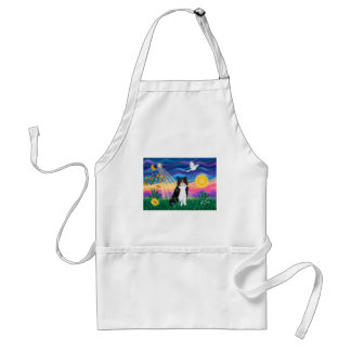 Black & White Cat - Twilight Adult Apron