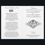 Black & White Catholic Latin Mass Wedding Program<br><div class="desc">By request, I have created custom designed traditional Catholic Latin Mass wedding programs. Our folded programs are very helpful for guests to know the order of the High Latin Mass & when to sit, stand, and kneel. If you are having a Low Mass, you will want to change the text...</div>