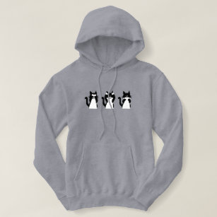 Black White Cat Hoodies \u0026 Sweatshirts 