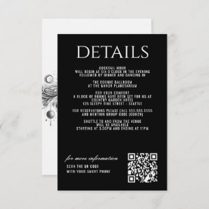 Black & White Celestial Enclosure Card