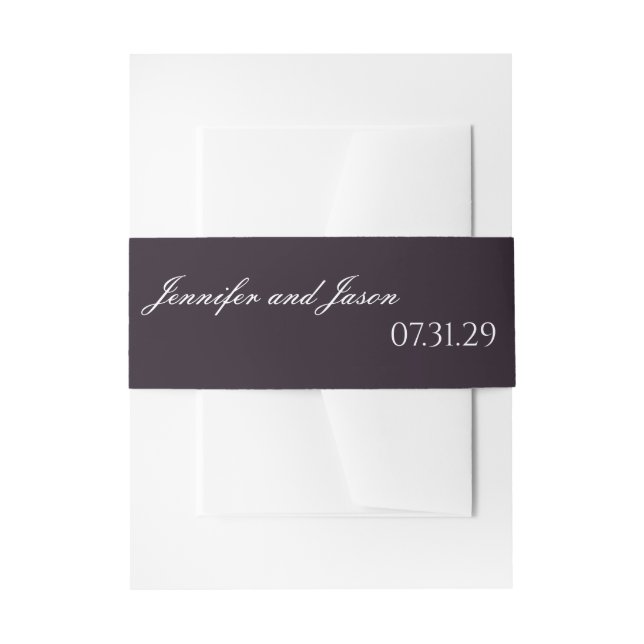 Black & White Celestial Invitation Belly Band (Front Example)