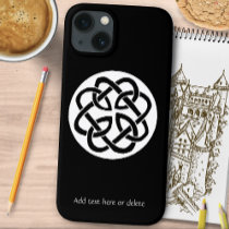 Black White Celtic Knotwork Circle Symbol