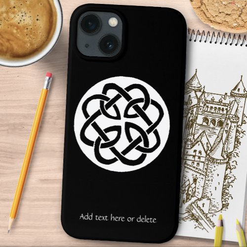 Black White Celtic Knotwork Circle Symbol