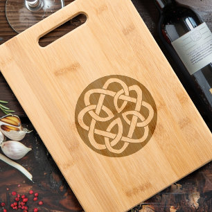 Black White Celtic Knotwork Circle Symbol Engraved Cutting Board