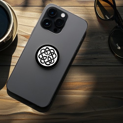 Black White Celtic Knotwork Circle Symbol