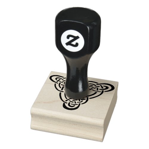 Black White Celtic Trinity Knot Rubber Stamp