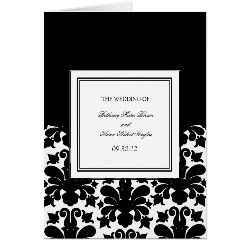 Black  White Ceremony Programs