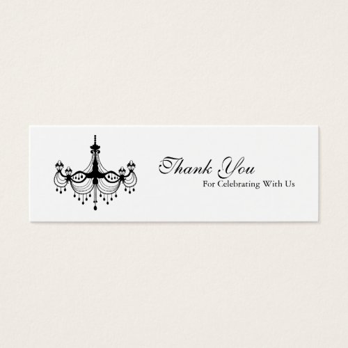 Black &amp; White Chandelier Favour Tag Business Card Templates