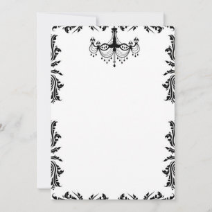 Black & White Chandelier Invitation