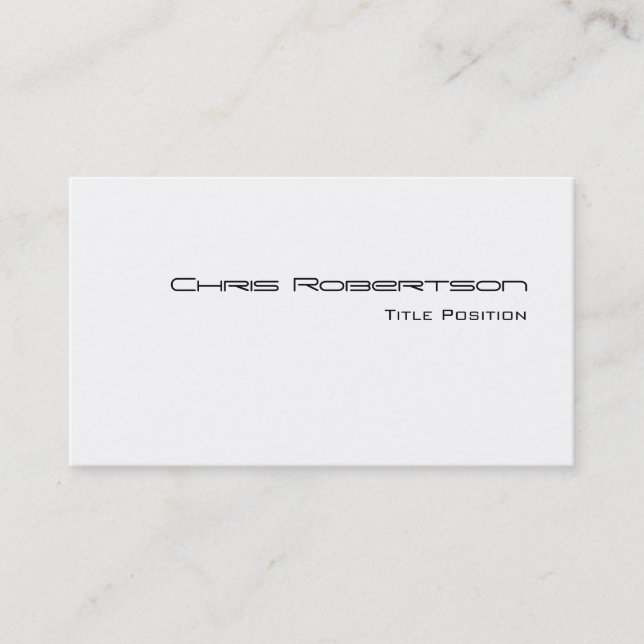 Black White Charming Business Card (Front)