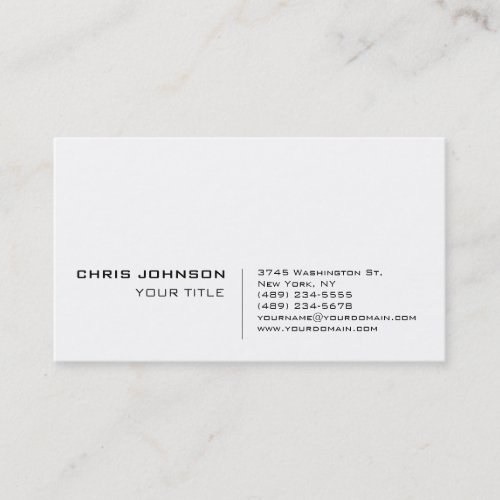 Black White Charming Professional Business Card