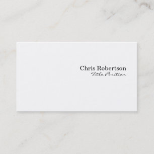 Black White Charming Script Business Card