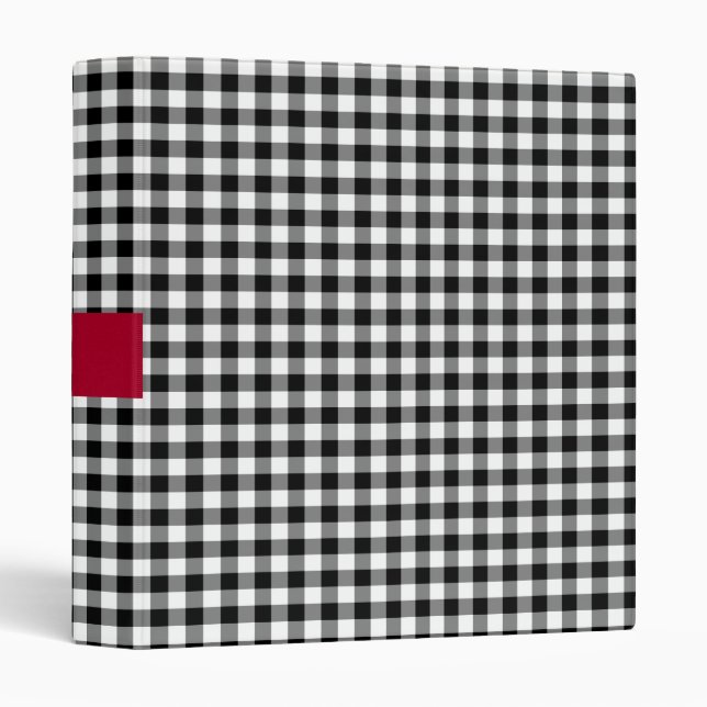 Black White Check Binder (Front/Spine)
