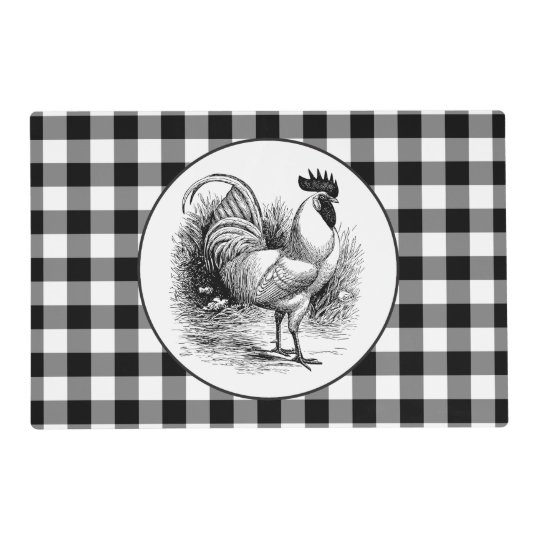 Paper placemat, floral, yellow, black, and white. placemat