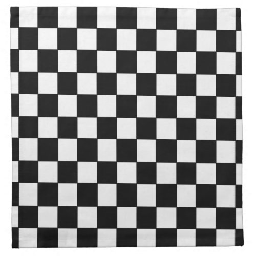 Black white checked _ Cloth napkin