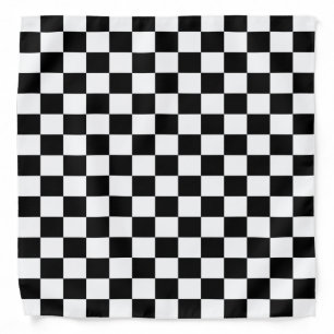 Black & White Checker Bandana