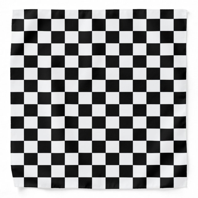 Black & White Checker Bandana (Front)