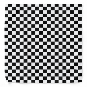 Black & White Checker Bandana