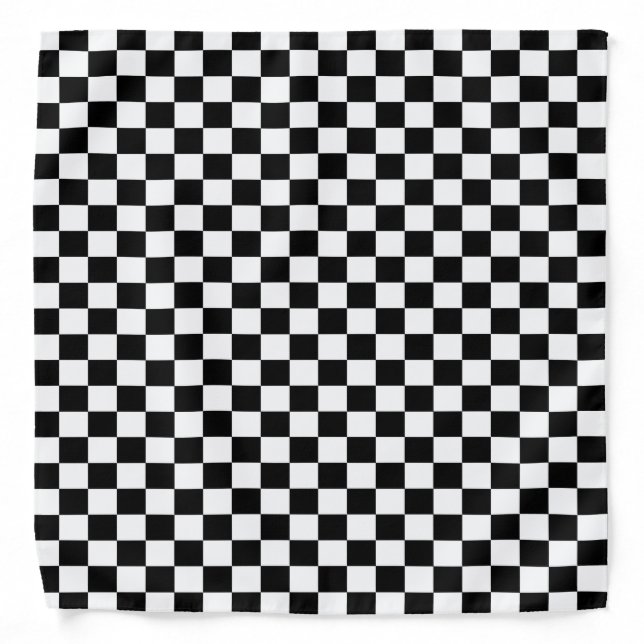 Black & White Checker Bandana (Front)