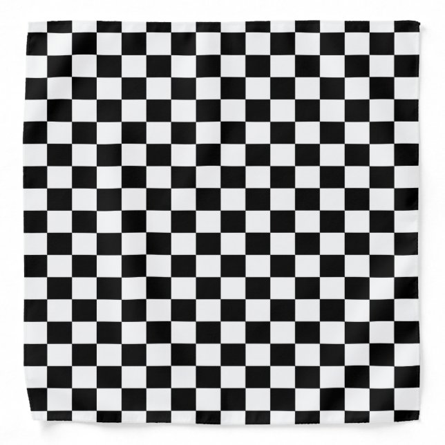 Black & White Checker Bandana (Front)