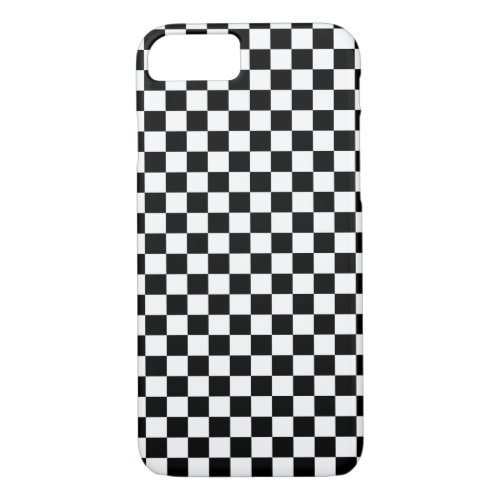 Black White Checker Board iPhone 87 Case