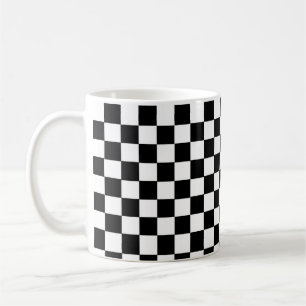 Black White Checker Box Coffee Cup Mug