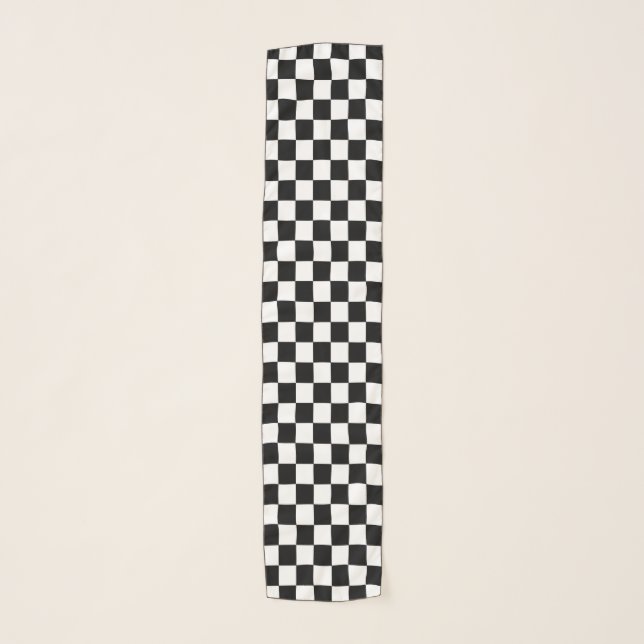 Black & White Checker Scarf (Front)