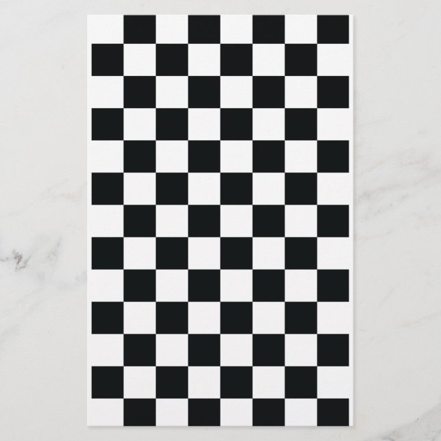 Black White Checker Stripe Craft Paper Sheet (Front)