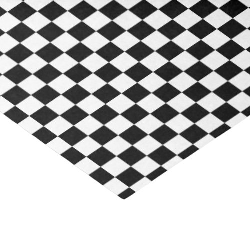 Black  White Checker  Tissue Paper