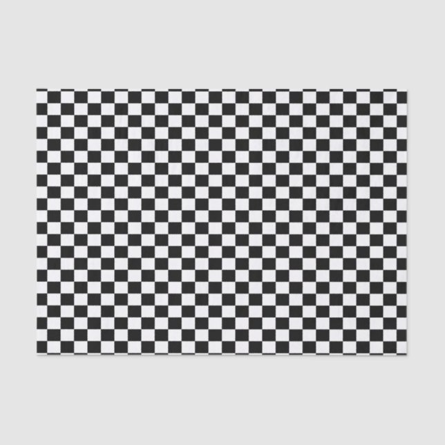 Black & White Checker  Tissue Paper (Front)