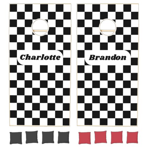 Black & White Checker with Names