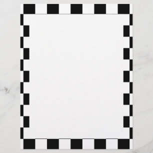 Black & White Checkerboard Background Flyer