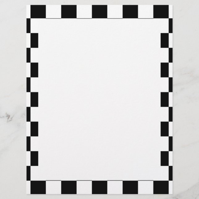 Black & White Checkerboard Background Flyer (Front)