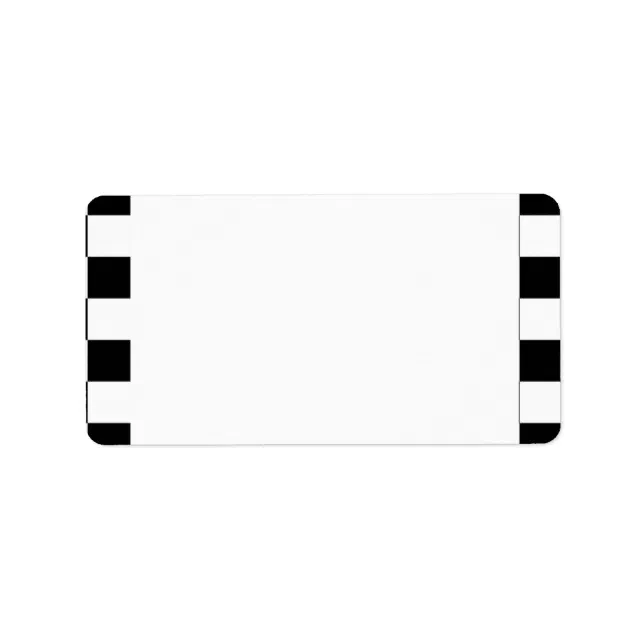 Black & White Checkerboard Background Label | Zazzle