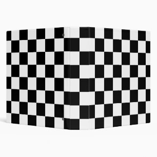 Black, White Checkerboard Binders