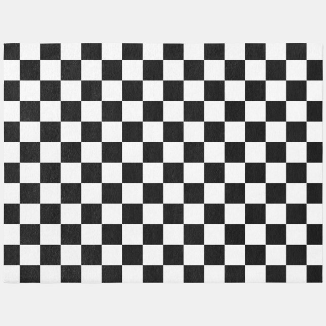 Black White Checkerboard Checkered Checked Check Outdoor Rug (Front)
